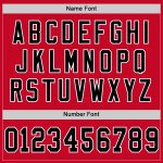 Personalized Red Black-White Mesh Authentic Throwback Football Jersey