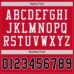 Personalized Red Black-White Mesh Authentic Throwback Football Jersey Team Custom Name and Number