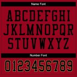 Personalized Red Black-White Mesh Split Fashion Football Jersey Team Custom Name and Number