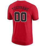 Personalized Red Black-White Performance T-Shirt Team Custom Name and Number