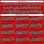 Personalized Red Black-White Performance Vapor Golf Polo Shirt Team Custom Name and Number
