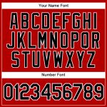 Personalized Red Black-White Performance Vapor Golf Polo Shirt Team Custom Name and Number