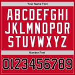 Personalized Red Black-White Round Neck Rib-Knit Basketball Jersey Team Custom Name and Number