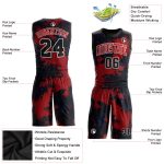 Personalized Red Black-White Round Neck Sublimation Basketball Suit Jersey Team Custom Name and Number