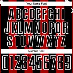 Personalized Red Black-White Stars And Squares Sublimation Soccer Uniform Jersey Team Custom Name and Number