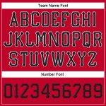 Personalized Red Black-White Stitched Adjustable Snapback Hat Team Custom Name and Number