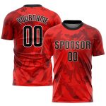 Personalized Red Black-White Sublimation Soccer Uniform Jersey
