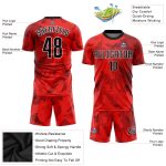 Personalized Red Black-White Sublimation Soccer Uniform Jersey