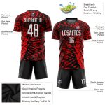 Personalized Red Black-White Sublimation Soccer Uniform Jersey Team Custom Name and Number