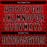 Personalized Red Black-White Triangle Shapes Authentic City Edition Basketball Jersey