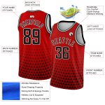 Personalized Red Black-White Triangle Shapes Authentic City Edition Basketball Jersey