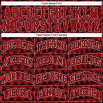 Personalized Red Black-White Triangle Shapes Round Neck Sublimation Basketball Suit Jersey Team Custom Name and Number