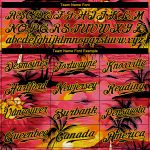 Personalized Red Black-Yellow 3D Pattern Design Sun Beach Hawaii Palm Trees Authentic Baseball Jersey Team Custom Name and Number