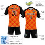 Personalized Red Black-Yellow Geometric Shape Sublimation Volleyball Uniform Jersey Team Custom Name and Number