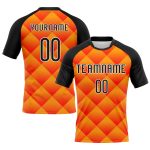 Personalized Red Black-Yellow Geometric Shape Sublimation Volleyball Uniform Jersey Team Custom Name and Number