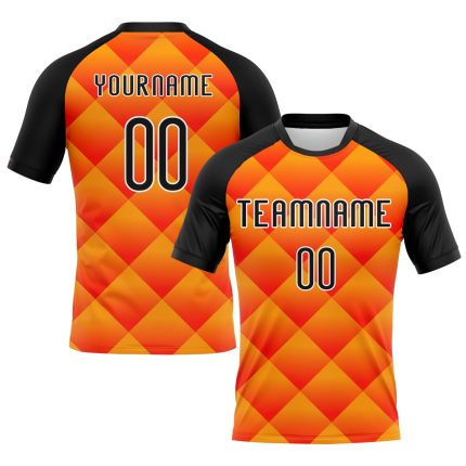Personalized Red Black-Yellow Geometric Shape Sublimation Volleyball Uniform Jersey Team Custom Name and Number