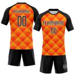Personalized Red Black-Yellow Geometric Shape Sublimation Volleyball Uniform Jersey Team Custom Name and Number