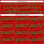 Personalized Red Black-Yellow Performance Vapor Golf Polo Shirt Team Custom Name and Number