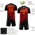 Personalized Red Black-Yellow Sublimation Soccer Uniform Jersey Team Custom Name and Number