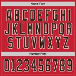 Personalized Red Brown-White Hockey Jersey Team Custom Name and Number