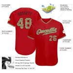 Personalized Red Camo-Black Authentic Baseball Jersey Team Custom Name and Number