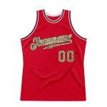 Personalized Red Camo-Black Authentic Throwback Basketball Jersey Team Custom Name and Number
