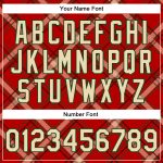 Personalized Red City Cream Black-Green Check Board 3D Pattern Design Bomber Full-Snap Varsity Letterman Jacket Team Custom Name and Number