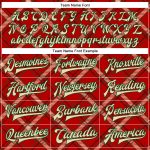 Personalized Red City Cream Black-Green Check Board 3D Pattern Design Bomber Full-Snap Varsity Letterman Jacket Team Custom Name and Number