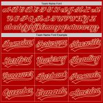 Personalized Red Cream Authentic Throwback Baseball Jersey Team Custom Name and Number