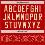 Personalized Red Cream Authentic Throwback Baseball Jersey Team Custom Name and Number