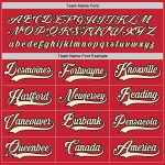 Personalized Red Cream-Black Hockey Jersey Team Custom Name and Number