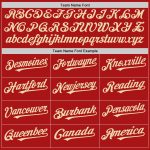 Personalized Red Cream Mesh Authentic Throwback Baseball Jersey Team Custom Name and Number