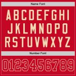 Personalized Red Cream Mesh Authentic Throwback Football Jersey Team Custom Name and Number