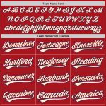 Personalized Red Cream-Royal Authentic Baseball Jersey Team Custom Name and Number