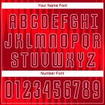 Personalized Red Crimson-White Sublimation Soccer Uniform Jersey Team Custom Name and Number