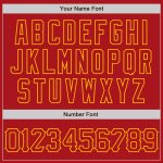Personalized Red Gold 3D Pattern Design Abstract Splatter Grunge Art Authentic Baseball Jersey Team Custom Name and Number