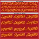 Personalized Red Gold 3D Pattern Design Abstract Splatter Grunge Art Authentic Baseball Jersey Team Custom Name and Number