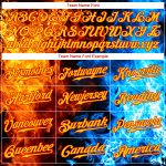Personalized Red Gold 3D Pattern Design Flame Authentic Baseball Jersey Team Custom Name and Number