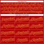 Personalized Red Gold 3D Pattern Design Rave Funny Monster Authentic Baseball Jersey Team Custom Name and Number