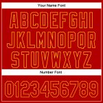 Personalized Red Gold 3D Pattern Design Rave Funny Monster Authentic Baseball Jersey Team Custom Name and Number