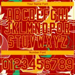 Personalized Red Gold 3D Pattern Design Sailing Boats Authentic Baseball Jersey Team Custom Name and Number