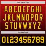 Personalized Red Gold-Black Authentic Fade Fashion Baseball Jersey Team Custom Name and Number