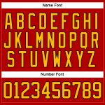 Personalized Red Gold-Black Hockey Lace Neck Jersey Team Custom Name and Number