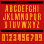 Personalized Red Gold-Black Sublimation Fade Fashion Soccer Uniform Jersey Team Custom Name and Number