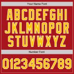 Personalized Red Gold-Gray Authentic Split Fashion Baseball Jersey Team Custom Name and Number