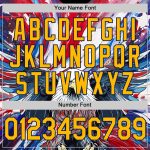 Personalized Red Gold-Navy 3D American Flag Eagle And Star Authentic Baseball Jersey Team Custom Name and Number