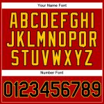 Personalized Red Gold Pinstripe Black-Gold Authentic Baseball Jersey Team Custom Name and Number
