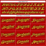 Personalized Red Gold Pinstripe Black-Gold Authentic Baseball Jersey Team Custom Name and Number