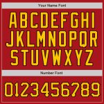 Personalized Red Gold Pinstripe Gold-Black Authentic Baseball Jersey Team Custom Name and Number