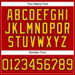 Personalized Red Gold Pinstripe Gold-Black Authentic Basketball Jersey Team Custom Name and Number